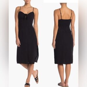 l*space Black Midi Sundress with Tie Front